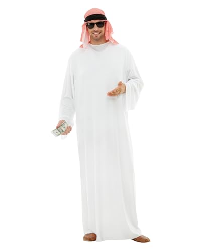 Funidelia Déguisement d’Arabe pour Homme avec tunique et fou