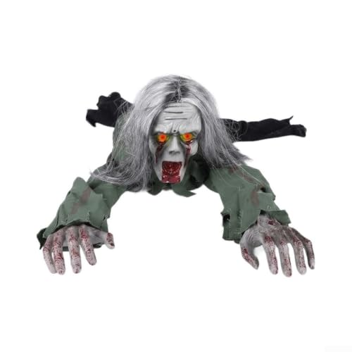 Accessoire de zombie rampant animatronique pour Halloween (c