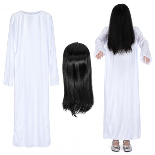 Robe de Mariée Fantôme Halloween Cosplay Femme Blanche, Cost