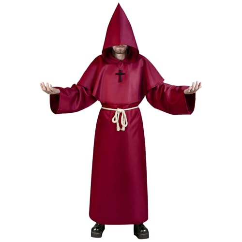 Aomig Deguisement Moine, Médiéval Renaissance Moine Costume 
