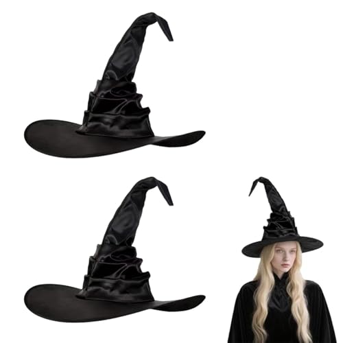 dinghaole 2 Pièces Chapeau de Sorcière, Chapeau Sorciere Noi