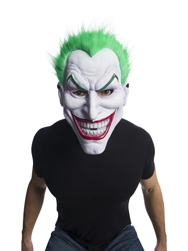 RUBIES DC officiel -Masque adulte Joker en PVC + Cheveux,Mul