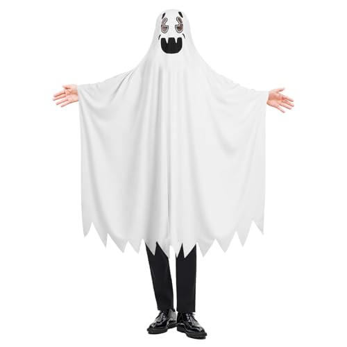 DiULi Déguisement Fantôme Halloween Adulte, Cape Cosplay Sou