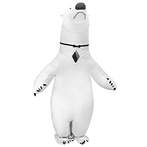 Arokibui Costume dours polaire blanc gonflable complet pour 