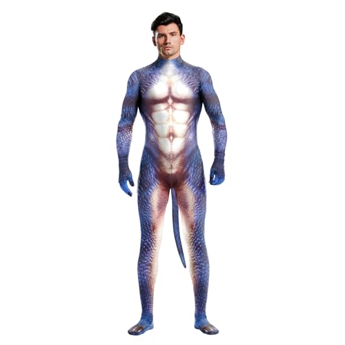 Bemeiren Costume animalier pour hommes, costume avec imprimé