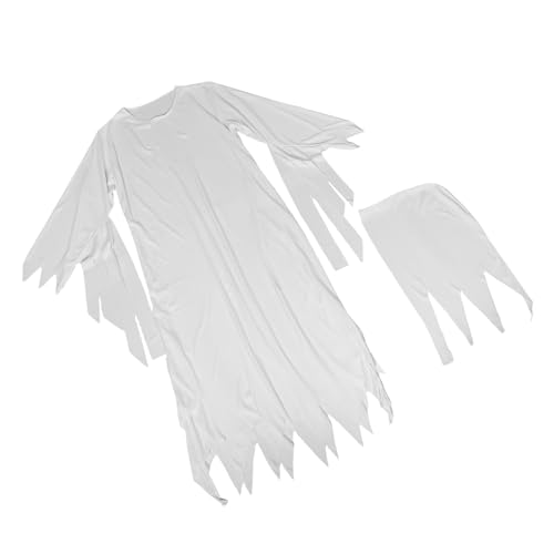 Garneck Costume de Fantôme Halloween pour Femme Robe et Chap
