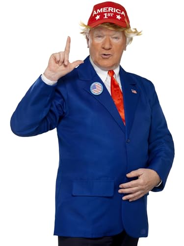 Smiffys President Costume, Blue & Red