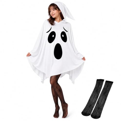 PurhuaSral Déguisement de Fantôme dHalloween pour Femme, Cos