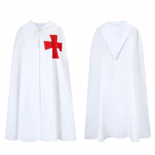 TCNGKIJIUK Costume de Chevalier Médiéval pour Homme Cape à C