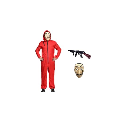 Anxicer Costume de Halloween Combinaison de Voleur de Banque