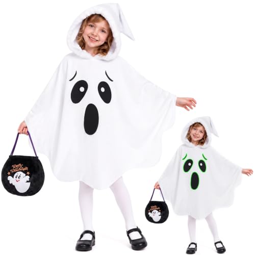 Hukermoon Déguisement Fantôme Enfant, Costume Fantôme Hallow