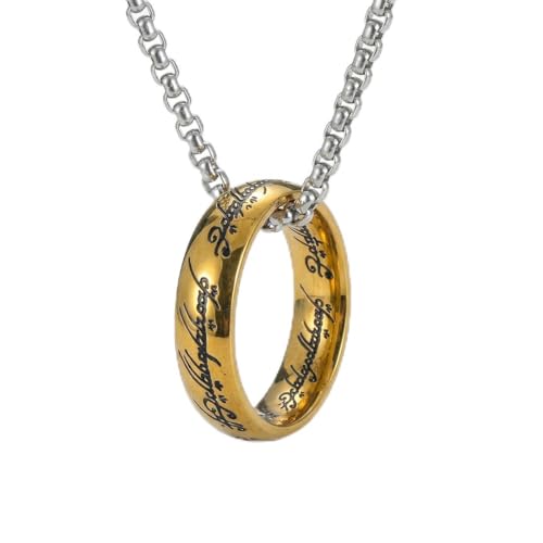 YAPKOLV Le Seigneur des Anneaux LAnneau Unique Collier Pende