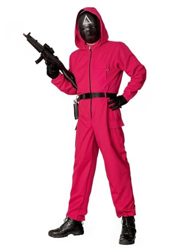 Costume de jeu coréen – Combinaison rose vif sans masque – T