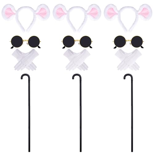 baotongle Lot de 12 accessoires pour déguisement de souris, 