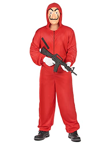 DEGUISE TOI - Déguisement combinaison voleur rouge adulte - 