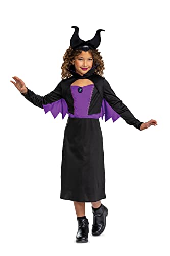 Disney Officiel Costume Maléfique Fille, Déguisement Sorcièr