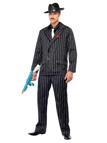 Smiffys Costume zazou, homme, comprend veste avec rose sur l