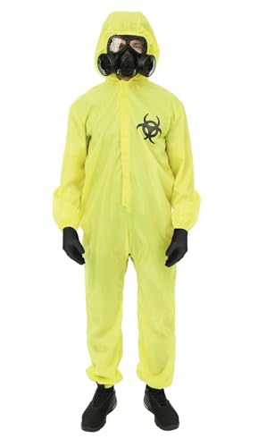 P’TIT CLOWN - Déguisement Chimiste Danger Biologique - Adult