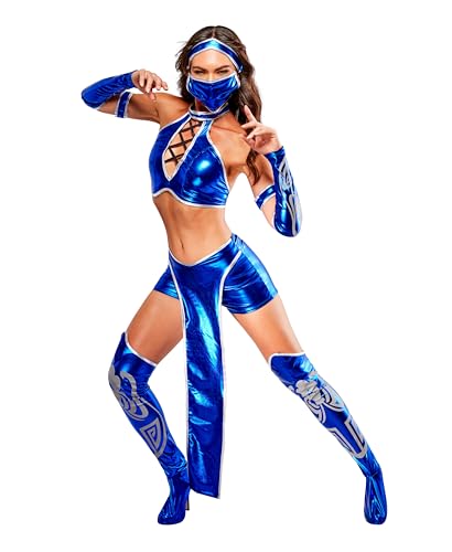 Secret Wishes, costume Kitana Mortal Kombat, pour femme