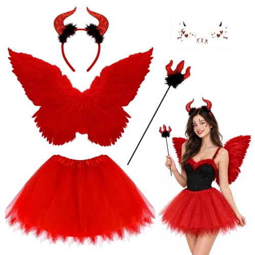 VTMJ Ailes dAnge Diable Costume Halloween, Ailes de Démon av