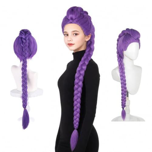 Perruque Enfant Longue Tresse Violette