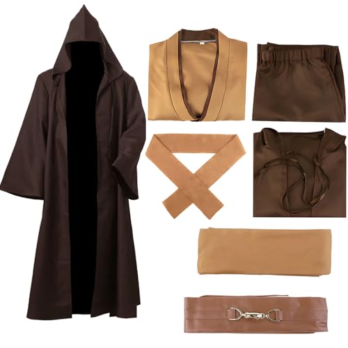 Kitimi Déguisement Je-d Adulte, Costume Jedi Cape à Capuche 