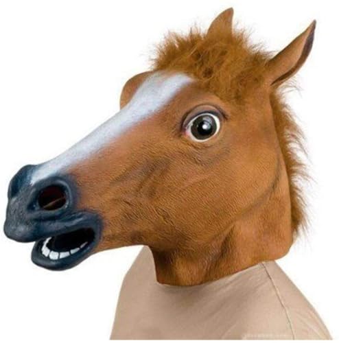 Lypumso Masque de Halloween, Masques Cos Latex Tête de Cheva