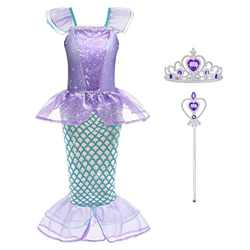 ACWOO Deguisement Robe Princesse Ariel Costume de Sirène pou