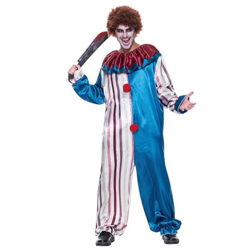 EraSpooky Costume de clown tueur maléfique pour hommes tenue