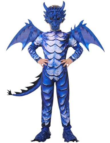 Costume de dragon pour enfant avec queue dailes et masque po