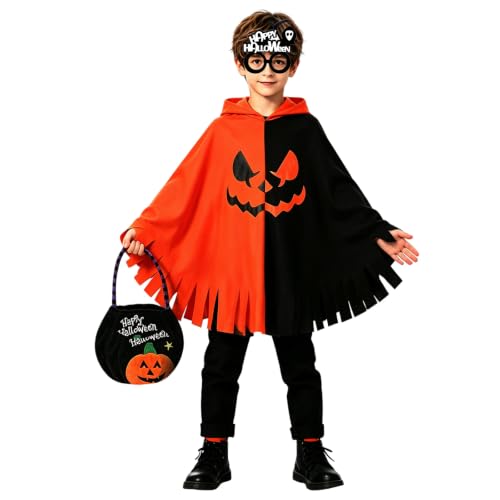 Deguisement Citrouille Halloween, 3 Pce Halloween avec Sac à