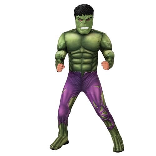 Rubies Costume Hulk Deluxe pour enfants de 7 à 8 ans avec po