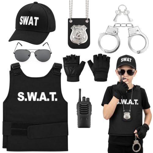 BTHRORO Déguisement Policier Enfant Accessoire Police Costum