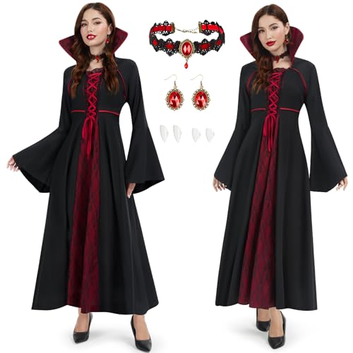 Joellfuner Deguisement Vampire Femme, Deguisement Halloween 