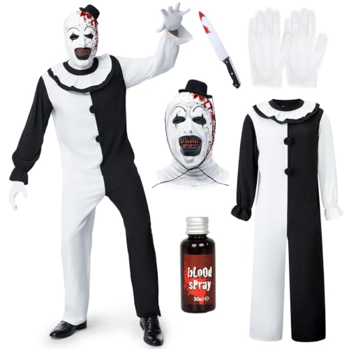 Beeoecm Costume Clown Tueur, Déguisement Clown Horreur Homme
