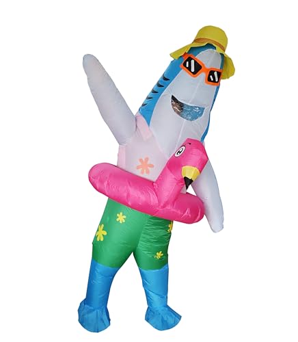 FXICH Costume de Requin Gonflable pour Adulte - Déguisement 