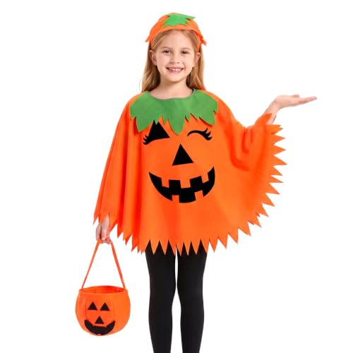 AYBUY 3PCS Deguisement Halloween, Costume Citrouille Enfant 