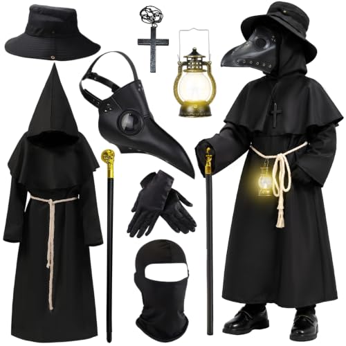 Akosuntoys Déguisement Halloween Costume du Médecin de Peste