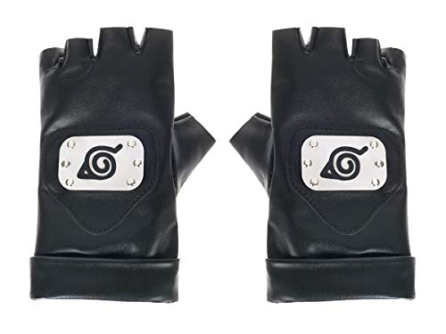 Gants Kakashi avec écusson Konoha | Gants de ninja pour fans