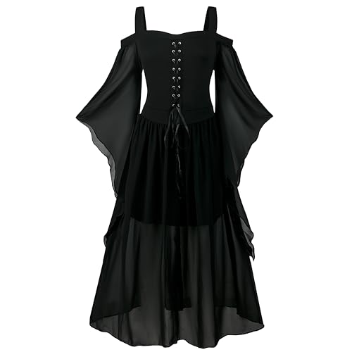CNVAUIE Costume de renaissance pour femme - Robe médiévale a