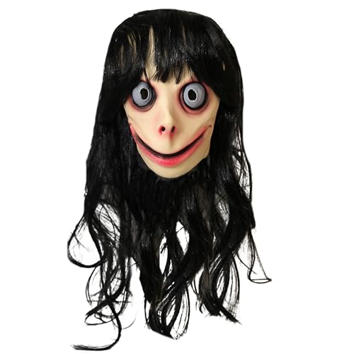 Wildarms Masque effrayant en latex – Visage pâle souriant ef