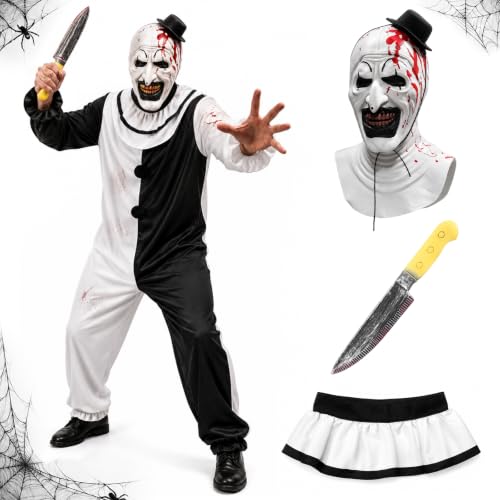 Herspany Deguisement Clown Tueur Homme pour Halloween Carnav
