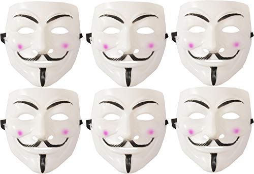 Ciao- Lot de 6 Masques Anonymous Vendetta Guy Fawkes