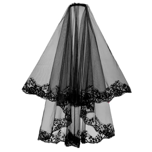 XAOOAX Déguisement de mariée zombie voile noir Halloween pou