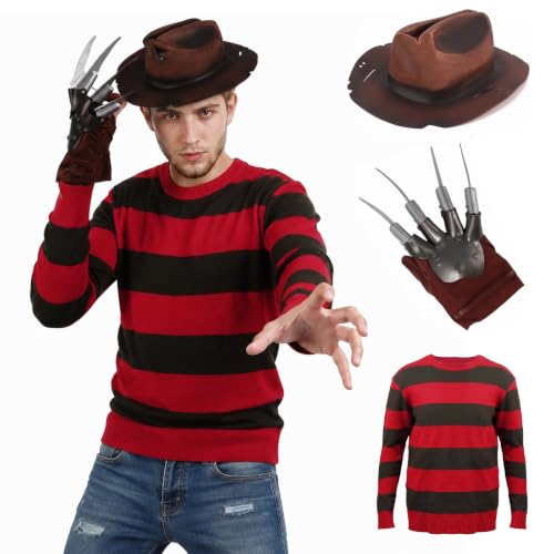 MeYuxg Freddy Krueger Costume dHalloween Unisexe pour Adulte