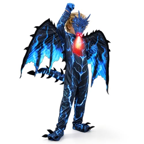 Déguisement Dragon Enfant, Costume Dragon Garçon avec Masque