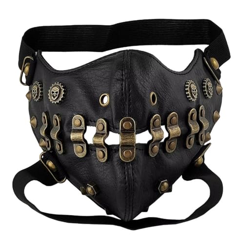 TINAYAUE Masque Punk & Steampunk pour Adulte - Masque de Mot