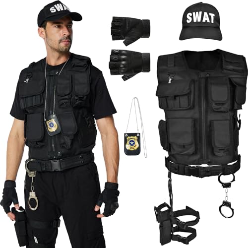 Ulikey SWAT Gilet Tactique Adultes, Deguisement SWAT Adulte 