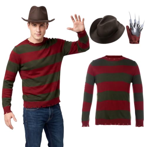 SERTAS Costume dHalloween Freddy, pull rayé, taille L | Chap