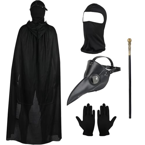 Lifreer Costume de Médecin de la Peste - Masque Steampunk à 